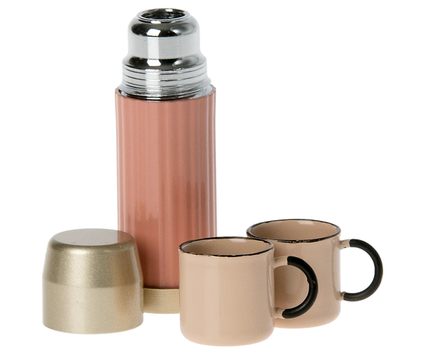 Maileg Thermos and Cups - Soft Coral