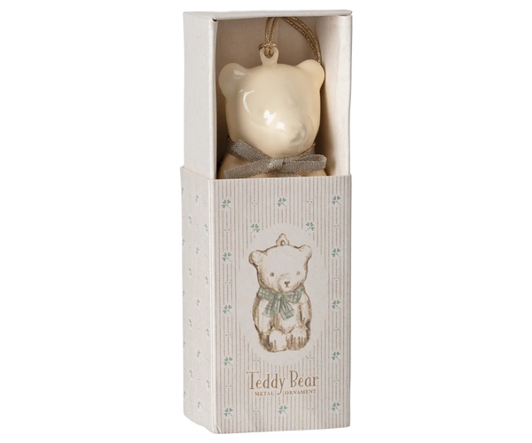 Maileg Metal Ornament Teddy Blue