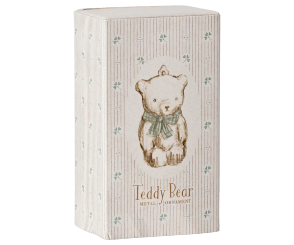 Maileg Metal Ornament Teddy Blue