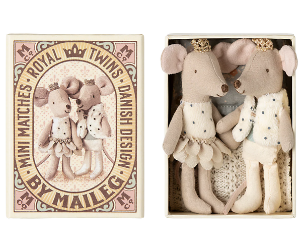 Maileg Royal Twins in Box Little Sister, Little Brother