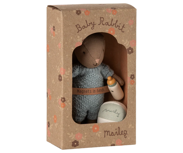 Maileg Rabbit Set Micro Brown Blue