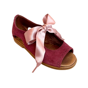 Papalotes Maroon Suede Leather Sandal