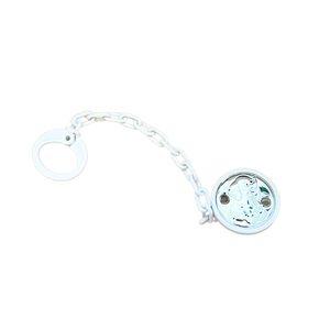 Eventi Clamp Pacifier Holder Bilaminated Silver Elephant