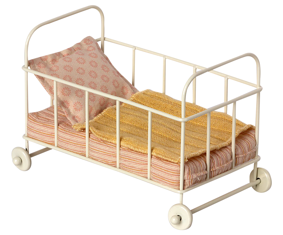 Maileg Cot bed, Micro - Rose