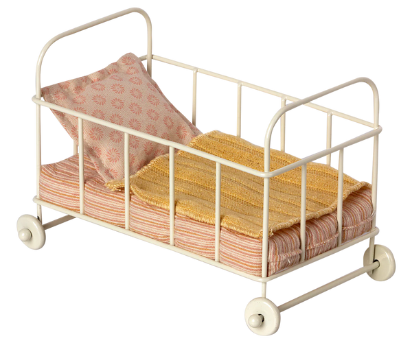 Maileg Cot bed, Micro - Rose