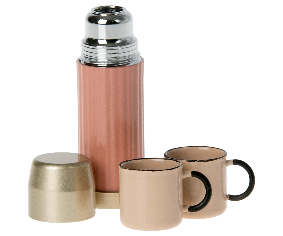 Thermos and Cups - Soft Coral