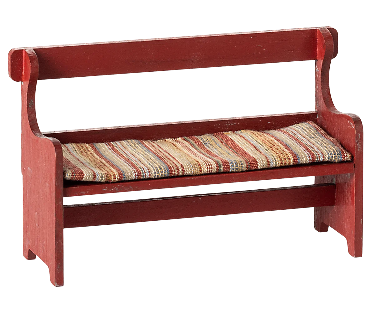 Maileg Bench, Mouse - Red