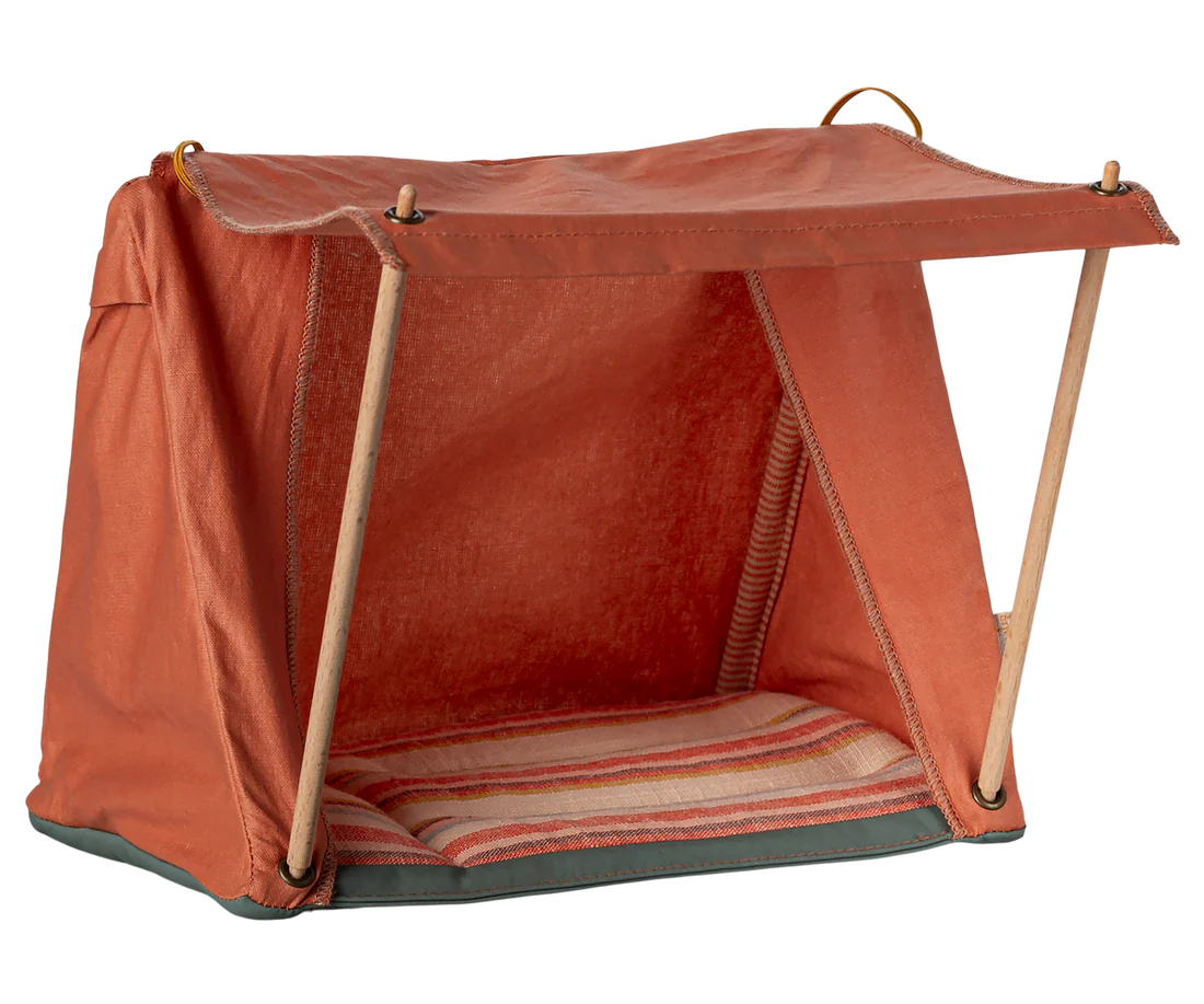 Maileg Red Happy Camper Tent, Mouse
