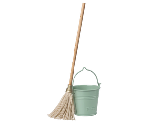 Maileg Miniature bucket and mop