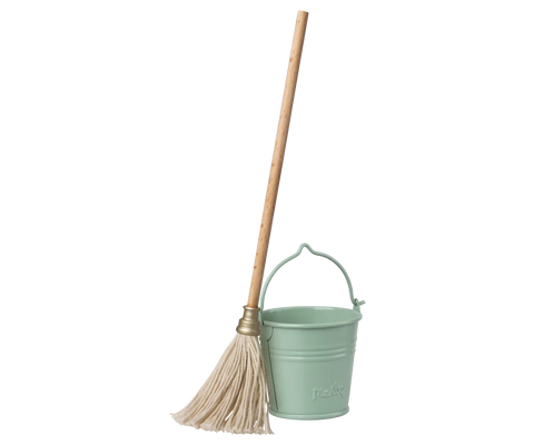 Maileg Miniature bucket and mop