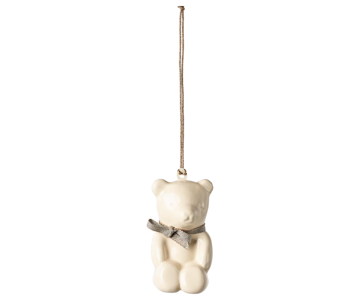 Maileg Metal Ornament Teddy Blue