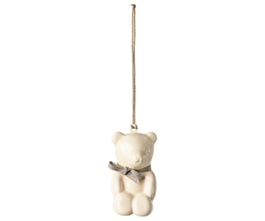 Maileg Metal Ornament Teddy Blue
