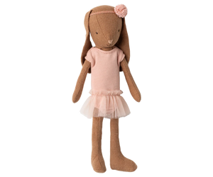 Maileg Bunny size 1, Chocolate brown - Ballet suit and skirt rose