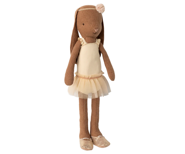 Maileg Bunny size 2, Chocolate Brown- Ballet Suit And Skirt Cream