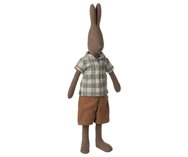 Maileg Rabbit size 3, Brown Shirt and Shorts