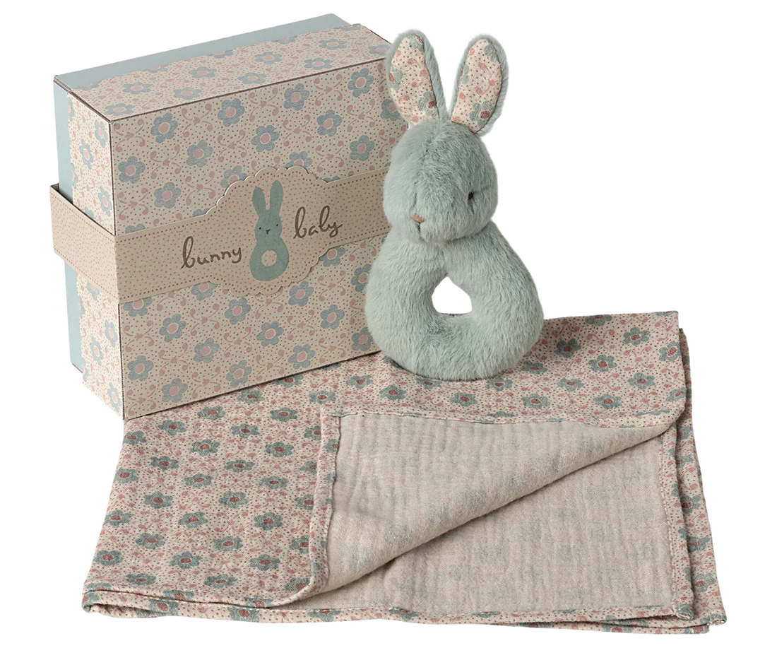 Maileg Rabbit Rattle Set Mint