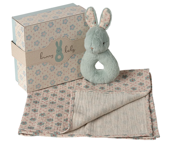 Maileg Rabbit Rattle Set Mint