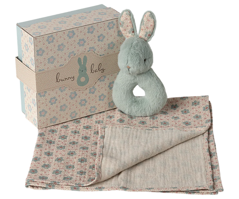Maileg Rabbit Rattle Set Mint