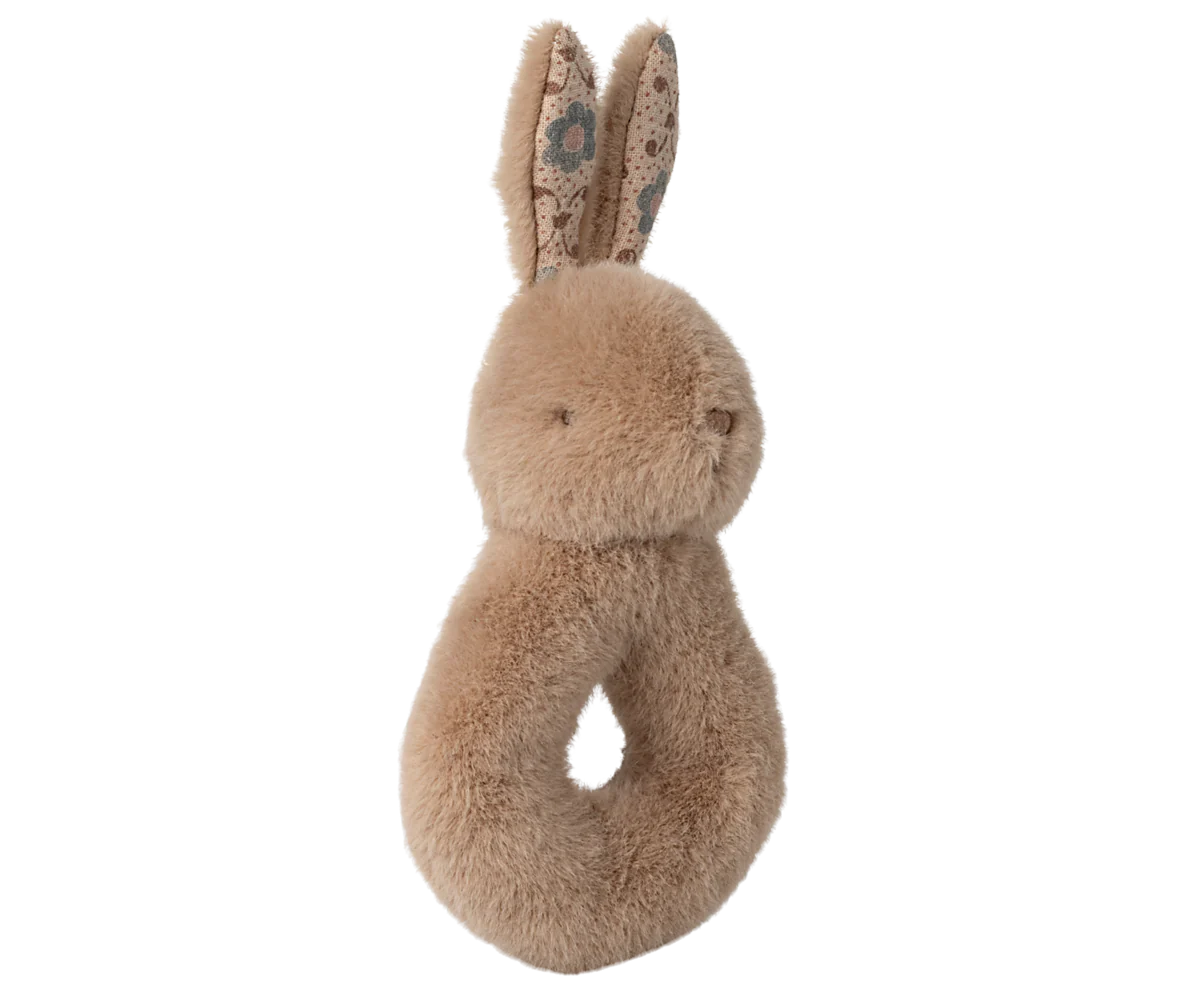 Maileg Rabbit Rattle Set Cream Peach