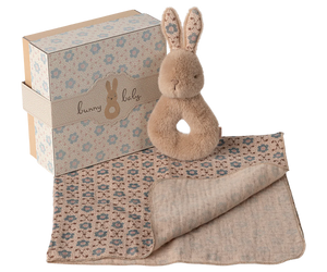 Maileg Rabbit Rattle Set Cream Peach