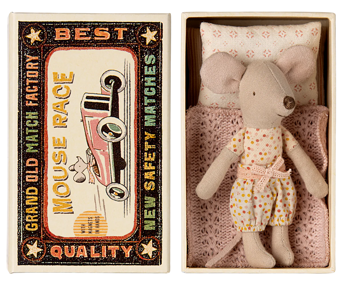 Maileg  Little Sister Mouse in Matchbox