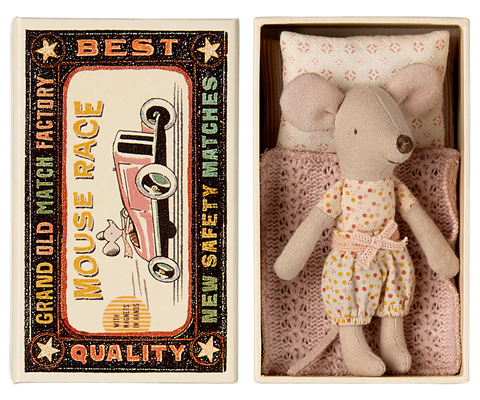 Maileg  Little Sister Mouse in Matchbox