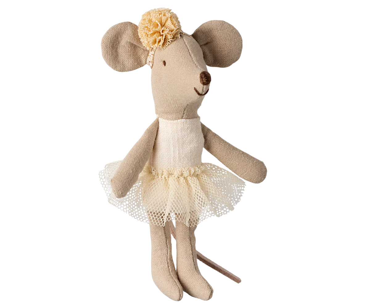 Maileg Ballerina Mouse, Little Sister - Off white