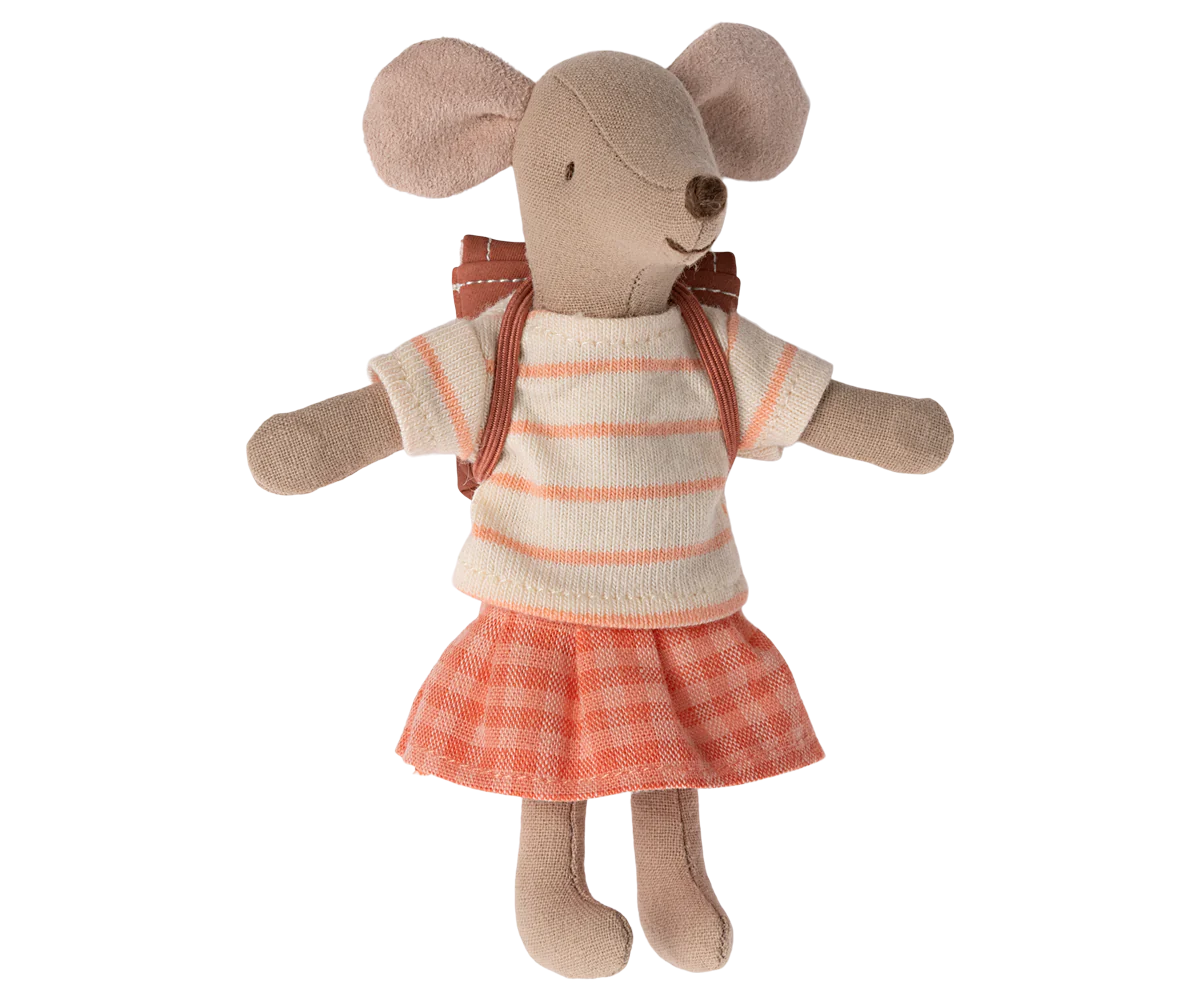 Maileg Tricycle mouse, Big sister - Coral