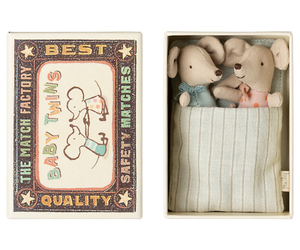 Maileg Twin Baby Mice in Matchbox