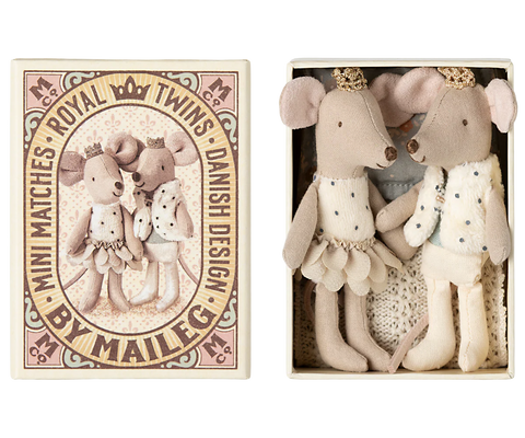 Maileg Royal Twins in Box Little Sister, Little Brother