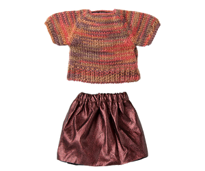 Maileg Skirt Knitted Blouse, Mum Mouse