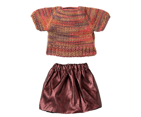 Maileg Skirt Knitted Blouse, Mum Mouse