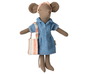 Maileg Denim Dress and Bag Mum Mouse