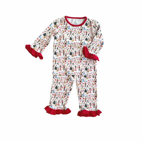 Papalotes Cotton Knit Nutcracker PJ Girl Pant Set