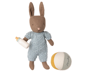 Maileg Rabbit Set Micro Brown Blue