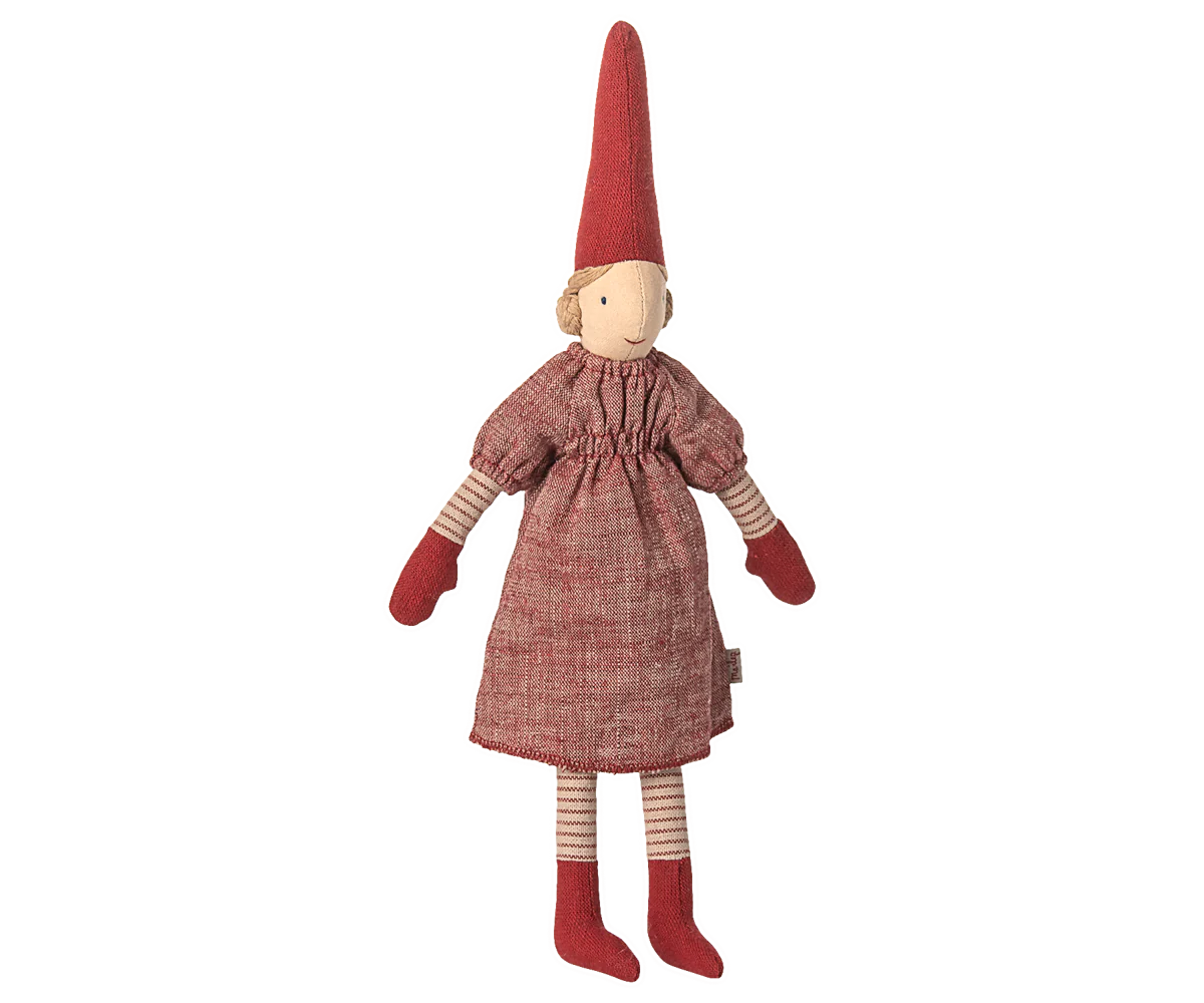 Maileg Pixy Girl Red Dress Size 2