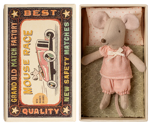 Maileg Little Sister Mouse in Matchbox