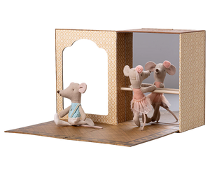 Maileg Ballet Mice In Dance Studio Little Sister And Brother