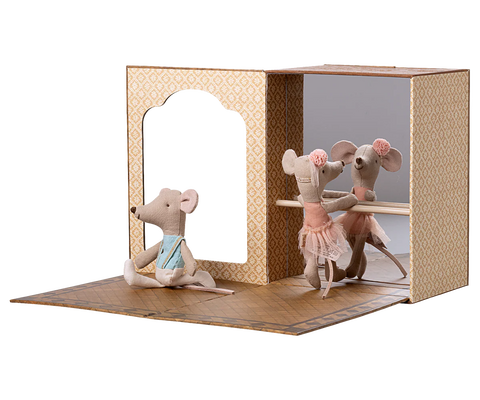 Maileg Ballet Mice In Dance Studio Little Sister And Brother