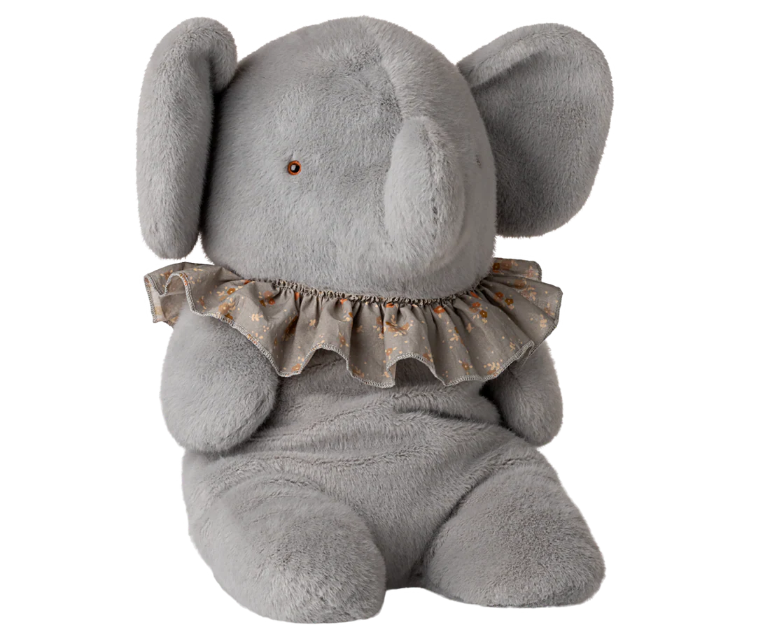 Maileg Elephant Plush Big Blue/Gray