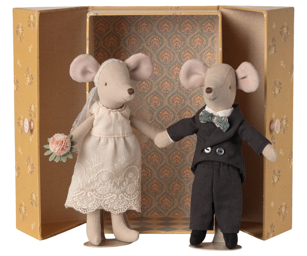 Maileg Wedding Mice Couple in Box Mum And Dad