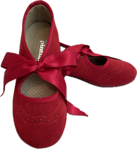 Red Suede Mary Jane