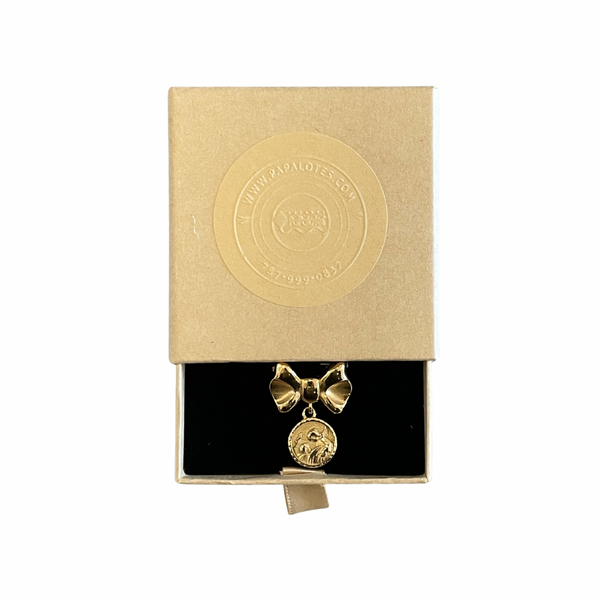 Papalotes 18K Gold Plated Guardian Angel Baby Brooch