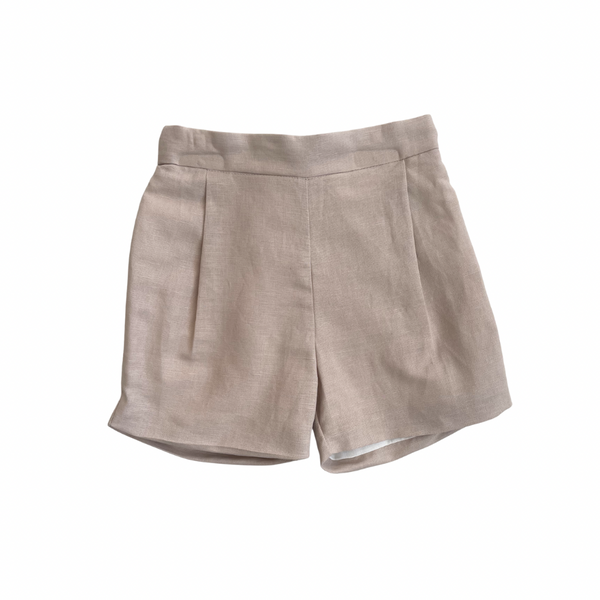 Amaya Linen Shorts Baby Dark Blush