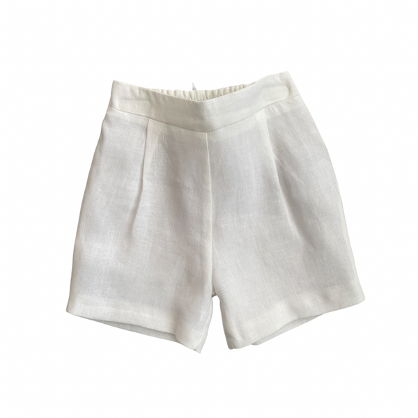 Amaya Linen Shorts Baby Off White
