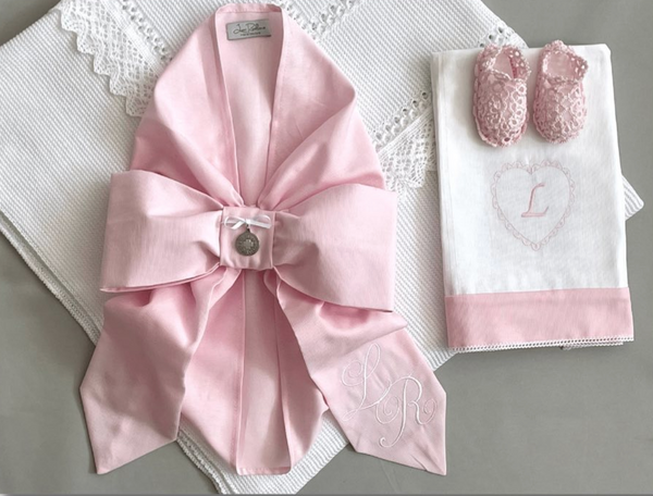 Papalotes Baby Swaddle Bow Pink