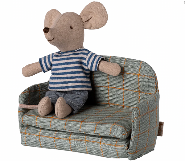 Maileg Sofa bed, Mouse - Checker
