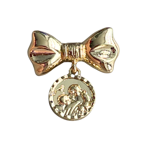 Papalotes 18K Gold Plated Guardian Angel Baby Brooch
