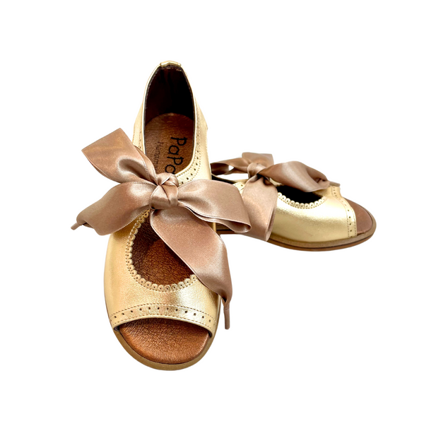 Papalotes Champagne Leather Sandal