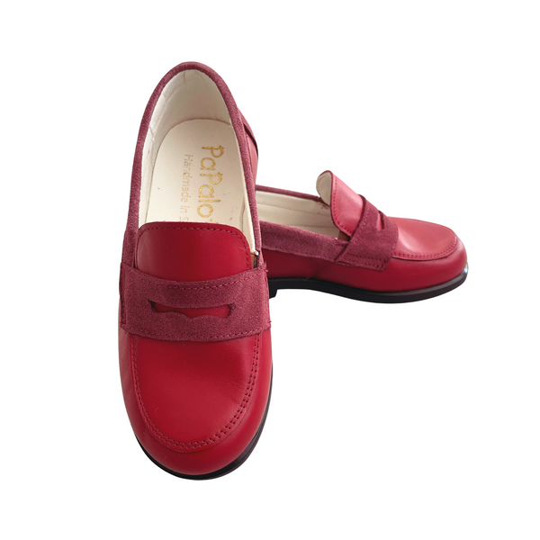 Papalotes Red Leather/Suede Loafer